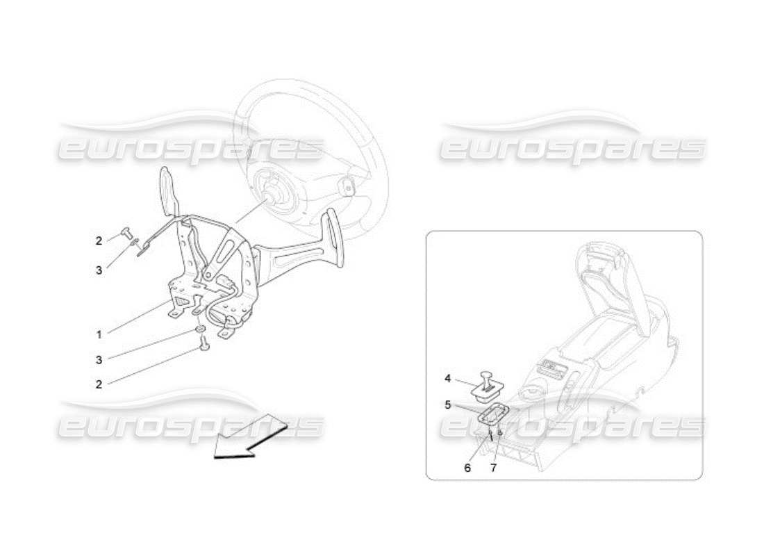 maserati qtp. (2005) 4.2 commandes du pilote pour f1 diagramme de pièce de boîte de vitesses