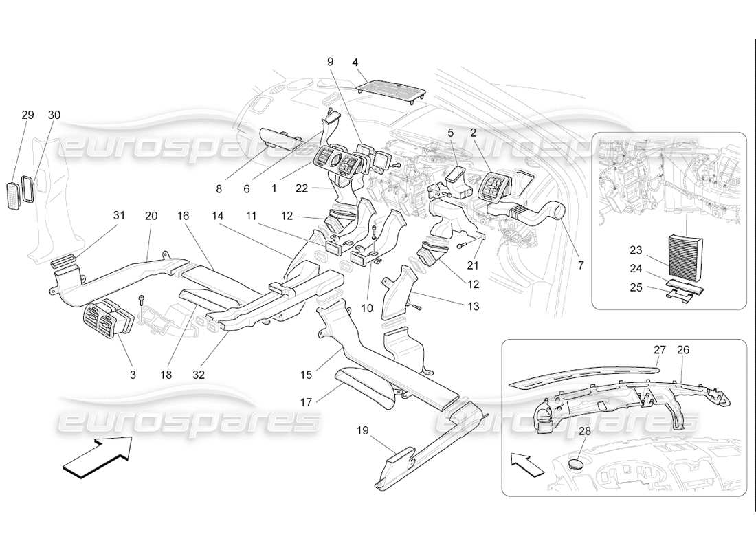 maserati qtp. (2006) 4.2 f1 unité a c : diagramme des pièces de diffusion