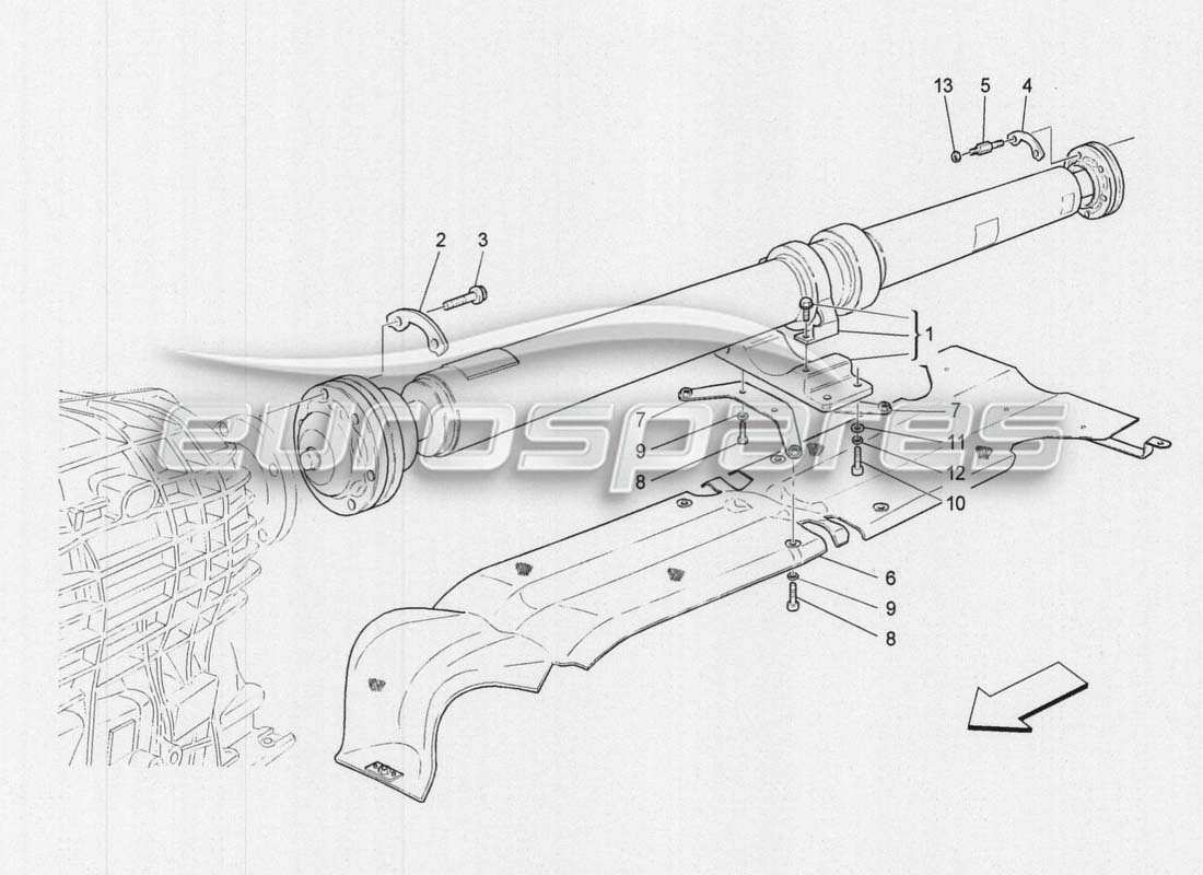 maserati grancabrio mc centenario arbre de transmission schéma des pièces