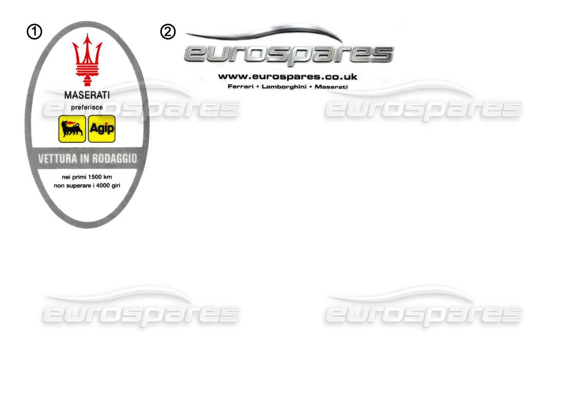 maserati miscellaneous maserati autocollants - diagramme de pièce des autocollants de fenêtre