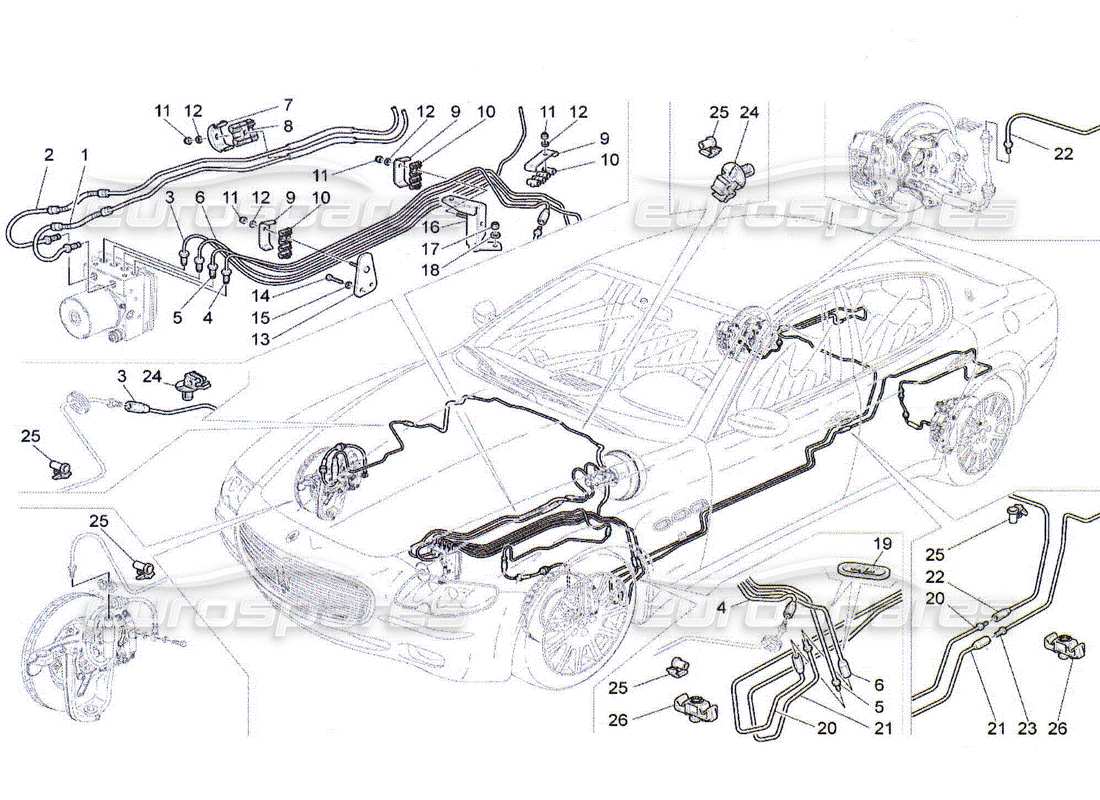 maserati qtp. (2010) 4.2 lignes diagramme de pièce