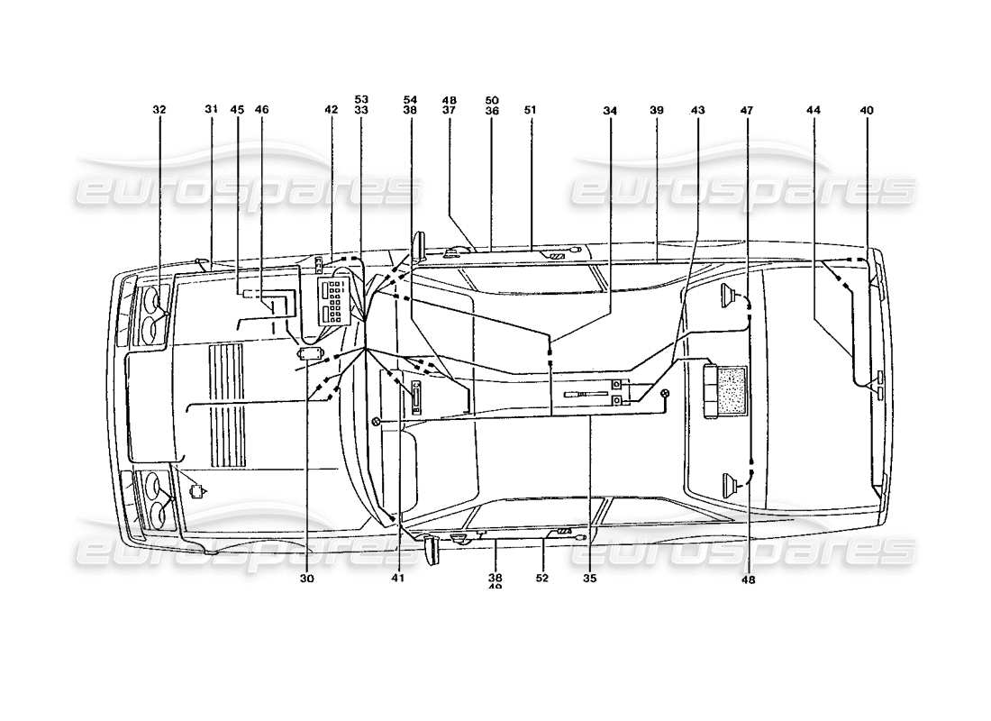 ferrari 400 gt / 400i (coachwork) schéma des pièces du métier à tisser automobile (variations)