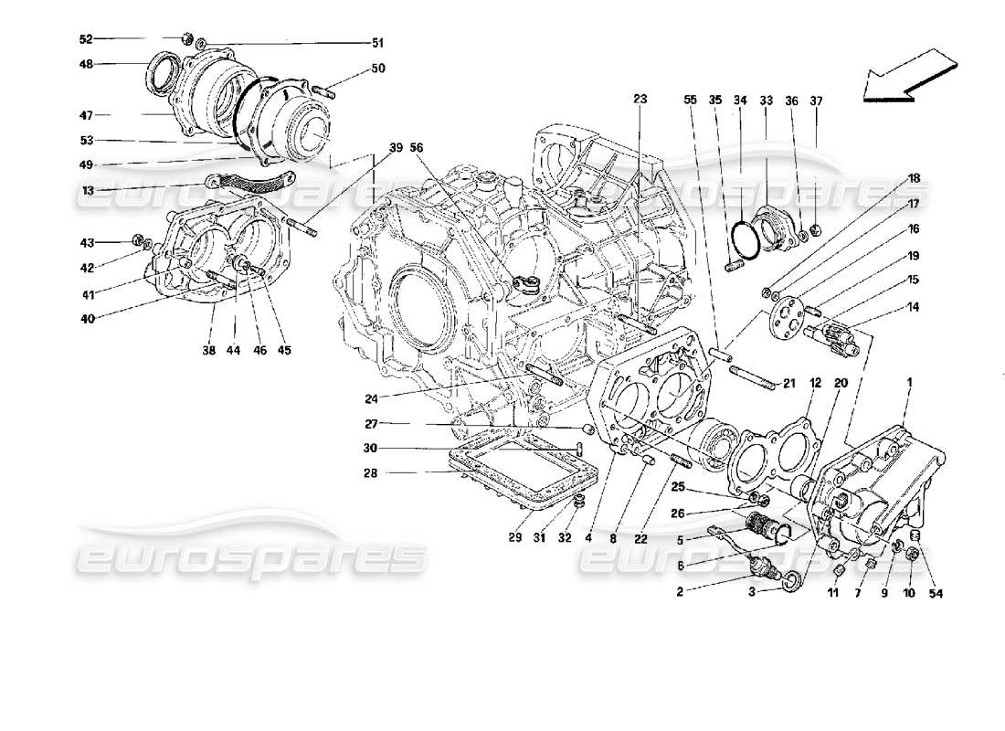 ferrari mondial 3.4 t coupe/cabrio couvercles de boîte de vitesses – valable pour les voitures avec 4p diagramme de pièces