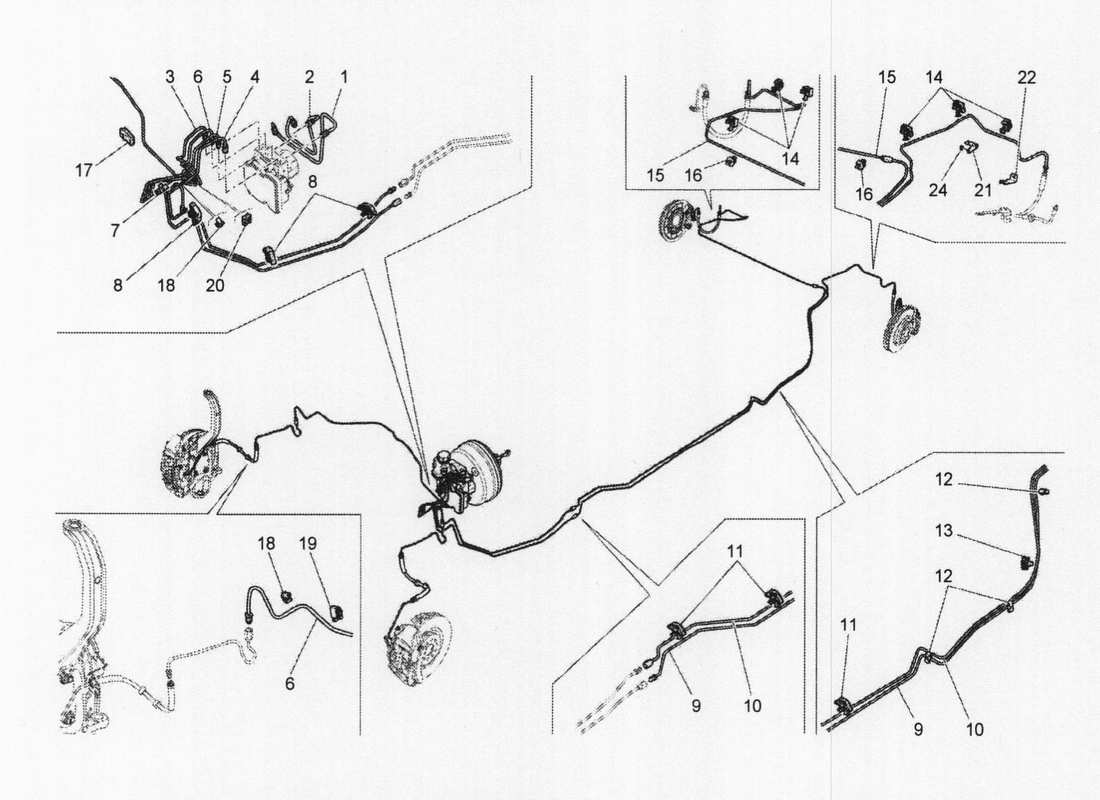 maserati qtp. v6 3.0 bt 410bhp 2wd 2017 lignes diagramme de pièce