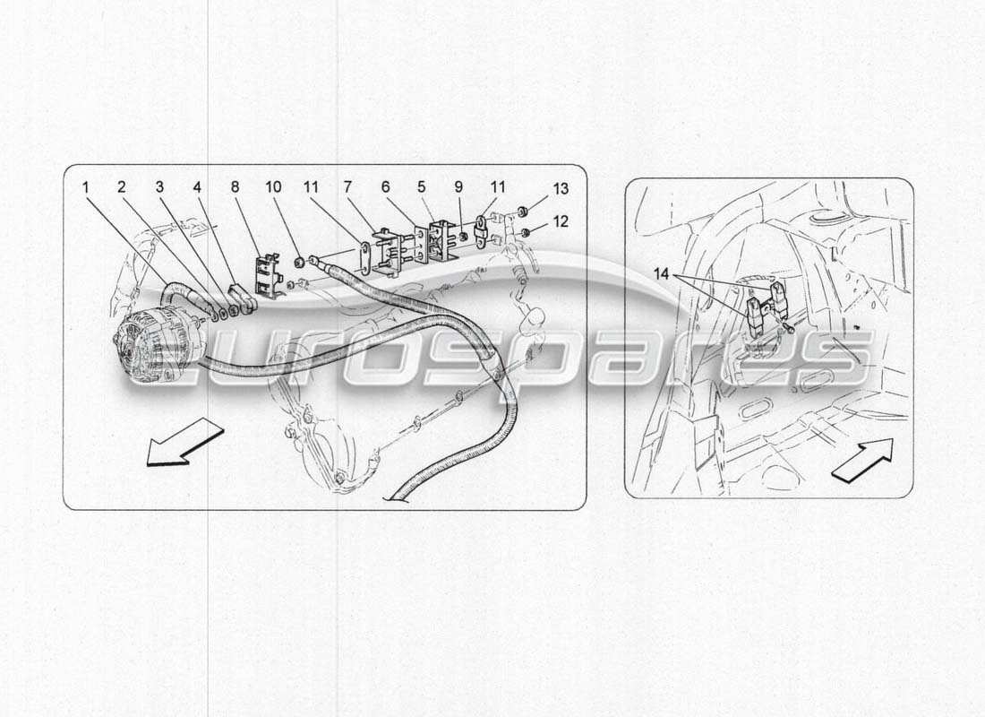 maserati grancabrio mc centenario schéma des pièces du câblage principal