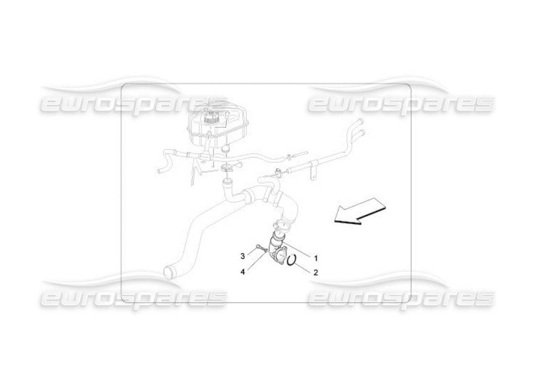 maserati qtp. (2005) 4.2 système de refroidissement : diagramme de pièces de la pompe à eau