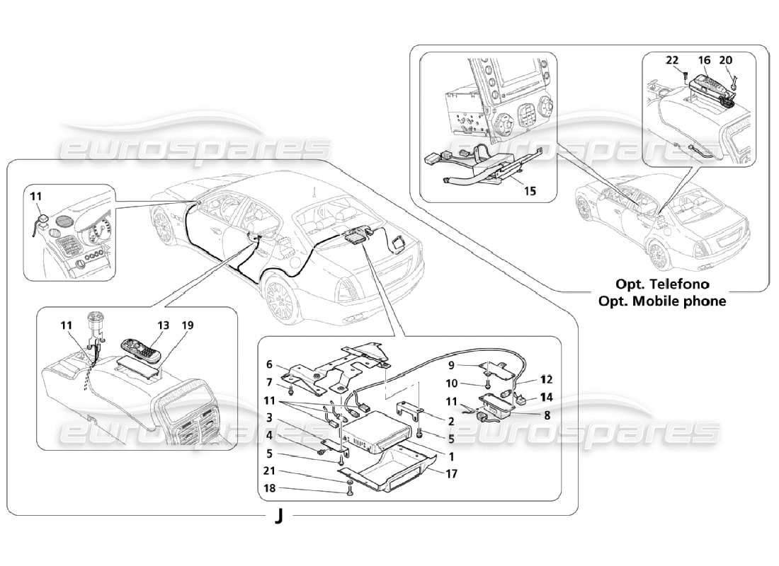 maserati qtp. (2006) 4.2 système info-télématique (page 2-3) schéma des pièces