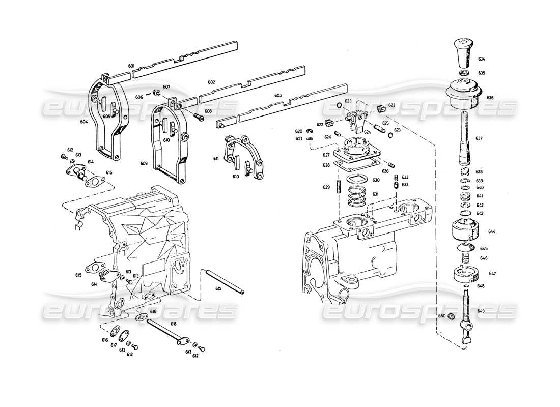 maserati khamsin contrôle des transmissions schéma des pièces