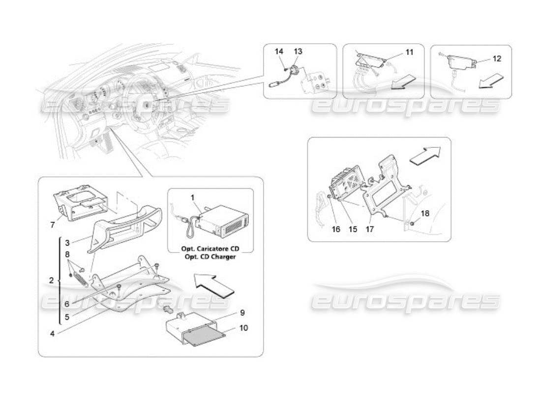 maserati qtp. (2005) 4.2 diagramme des pièces du système informatique