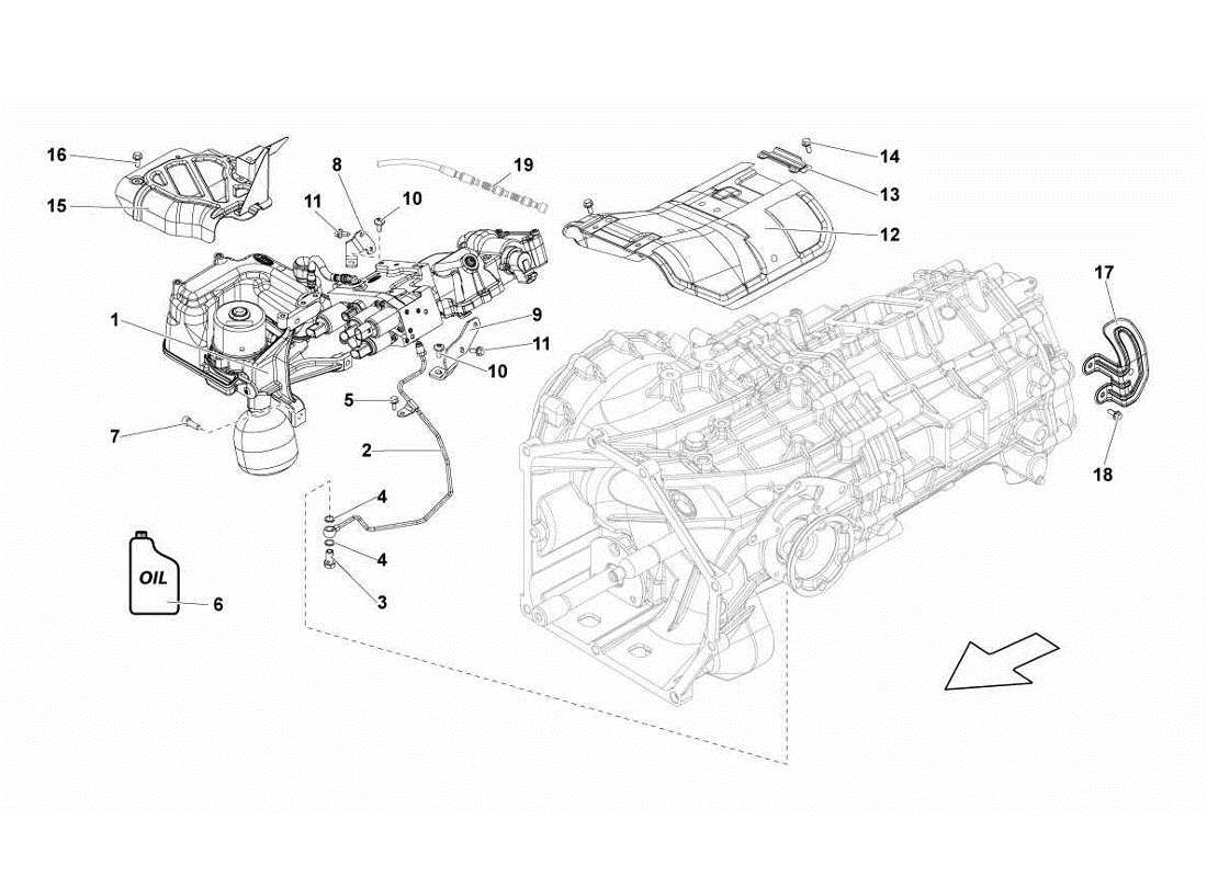 lamborghini gallardo lp560-4s update schéma des pièces du groupe de vannes à engrenage électronique