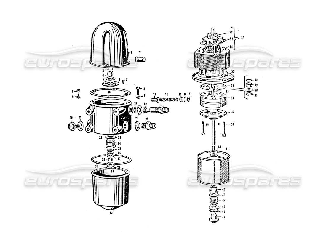 maserati 3500 gt pompe à injection schéma des pièces