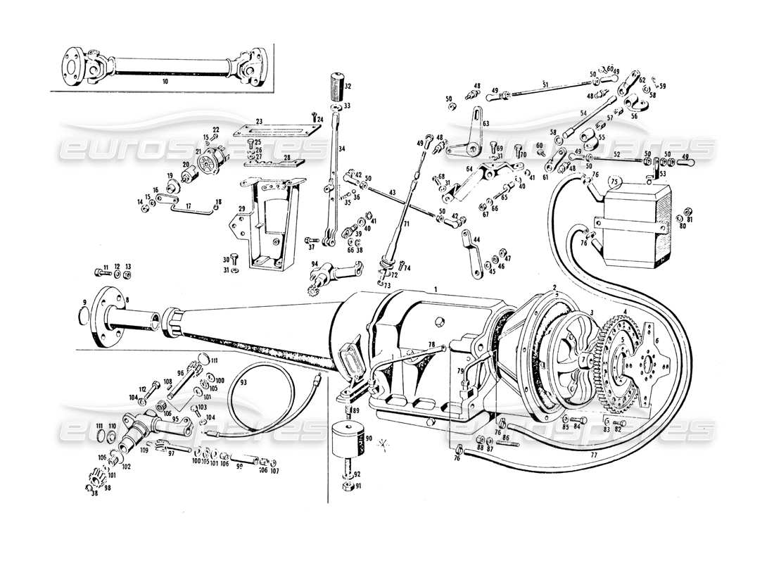 maserati khamsin transmission automatique schéma des pièces