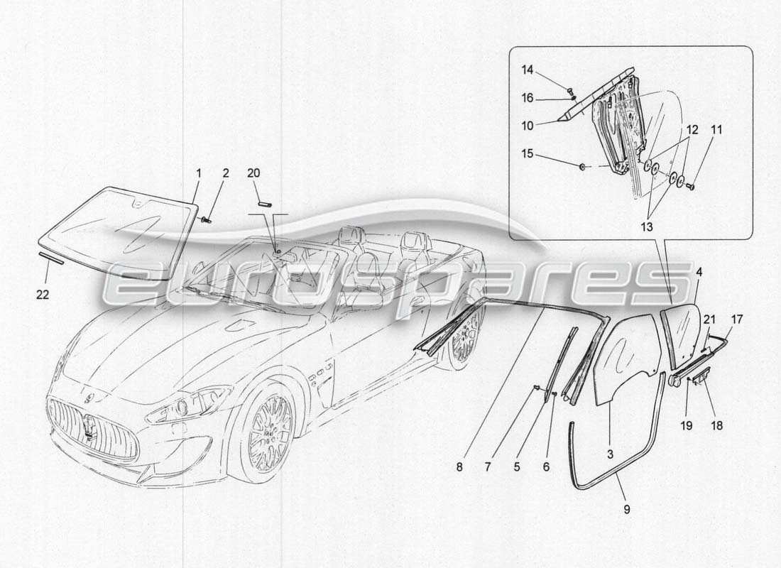 maserati grancabrio mc centenario fenêtres et fenêtres schéma des pièces