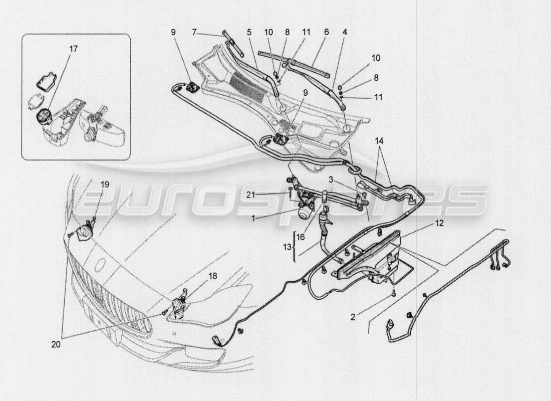 maserati qtp. v8 3.8 530bhp auto 2015 diagramme des pièces de production et d'accumulation d'énergie