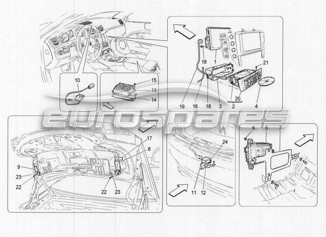 maserati grancabrio mc centenario diagramme des pièces du système informatique