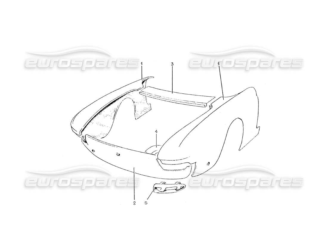 ferrari 275 (pininfarina coachwork) schéma des pièces du gruppo rivestinento posteriore