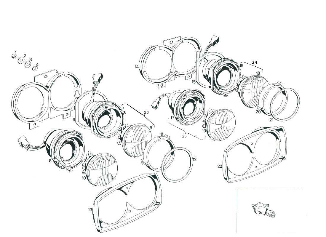 maserati mexico lumières schéma des pièces