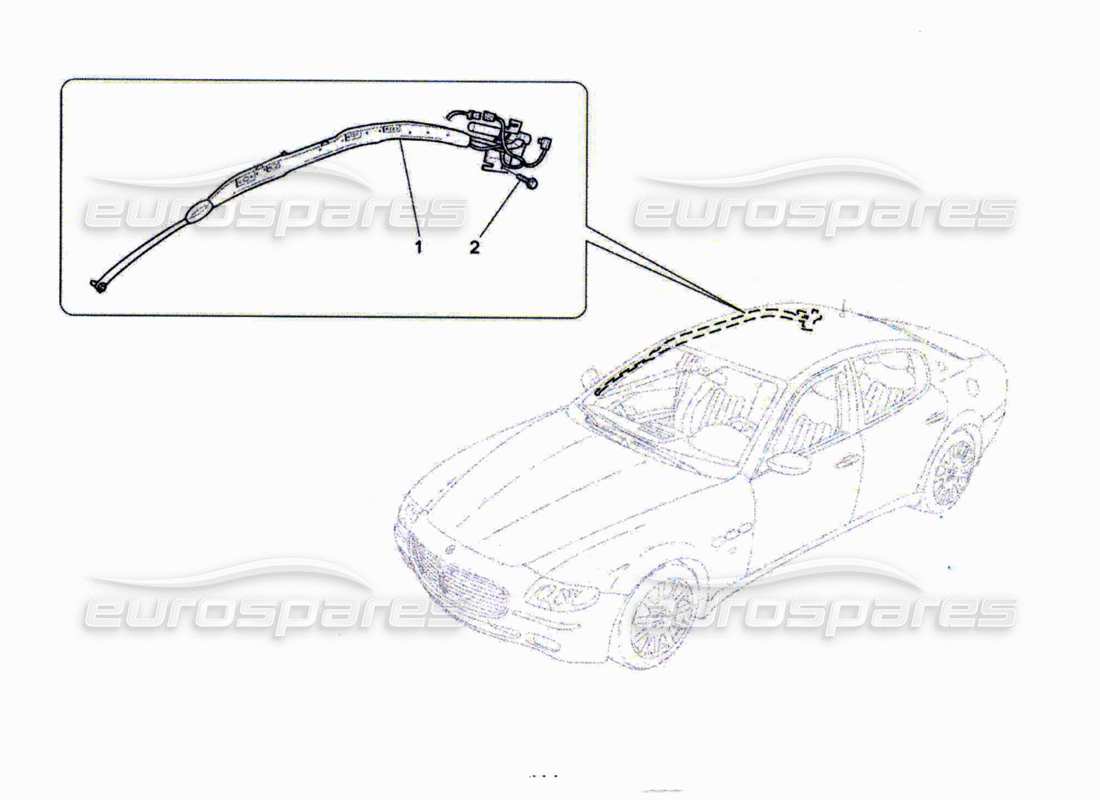 maserati qtp. (2010) 4.7 diagramme des pièces du système de sacs à fenêtre