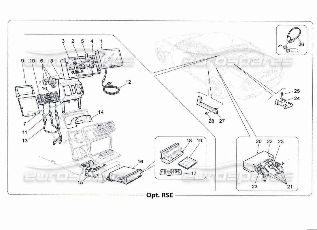 maserati qtp. (2010) 4.7 diagramme des pièces du système informatique