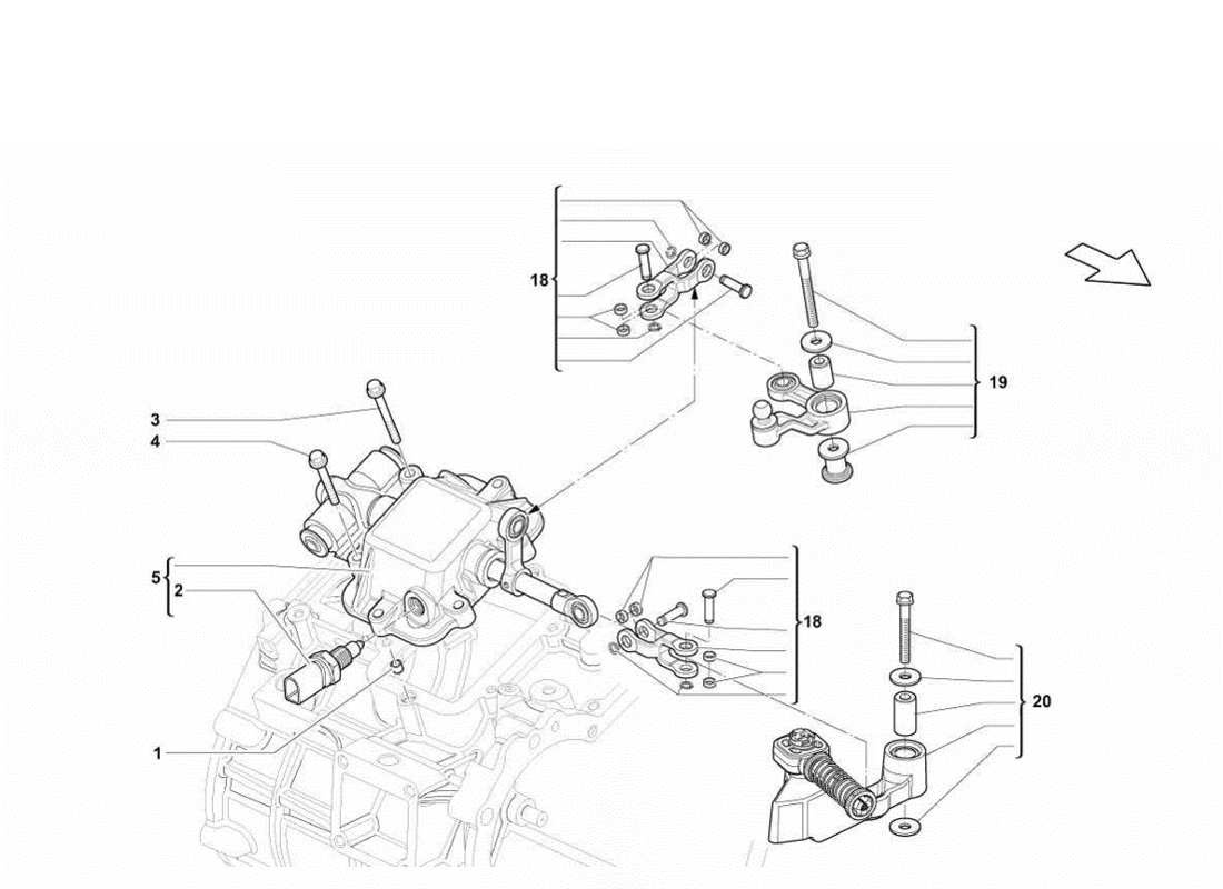 lamborghini gallardo lp560-4s update actionneur mécanique schéma des pièces