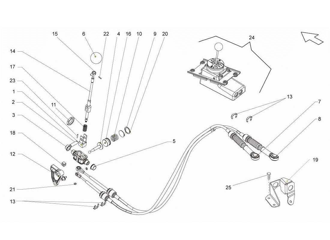 lamborghini gallardo lp570-4s perform commandes de transmission manuelle schéma des pièces