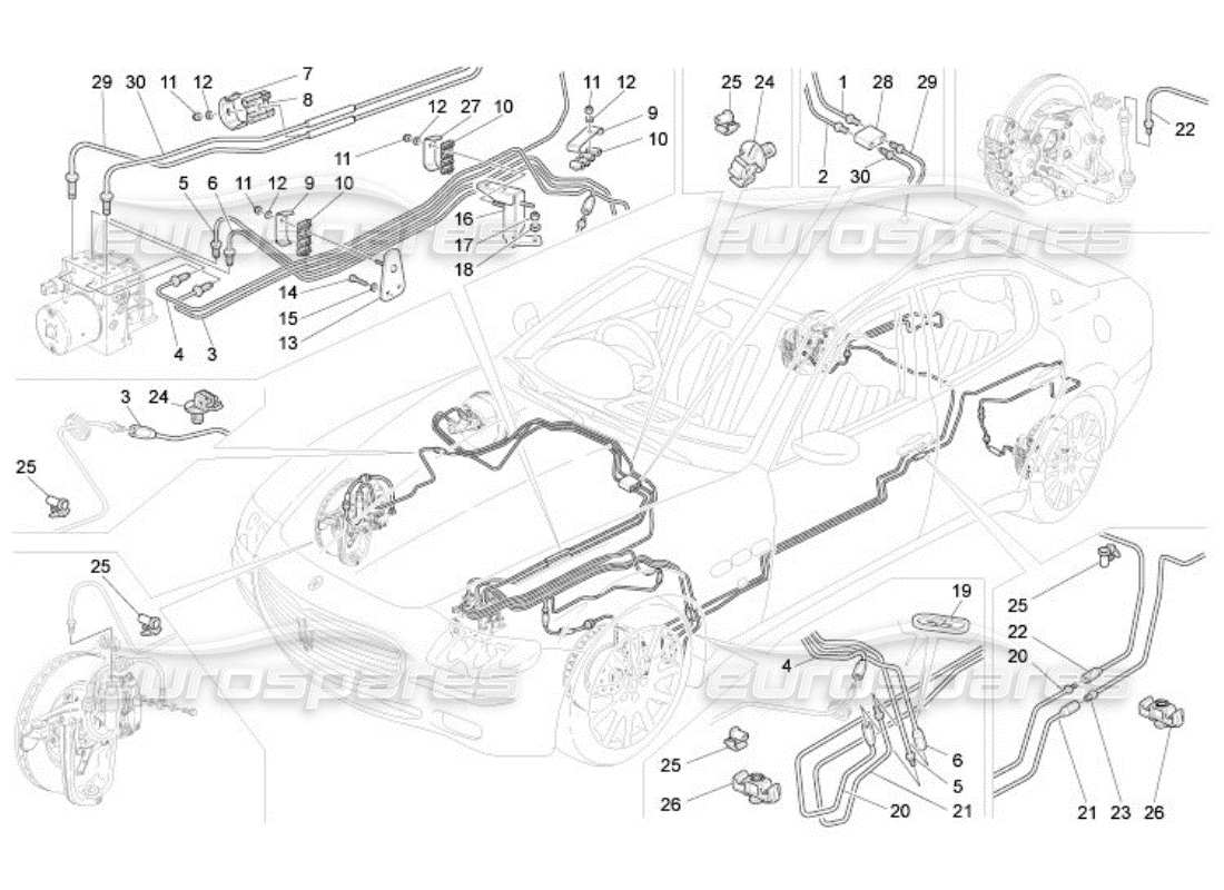 maserati qtp. (2005) 4.2 lignes diagramme de pièce