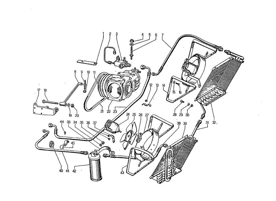 lamborghini jarama condizionatore (optional) part diagram