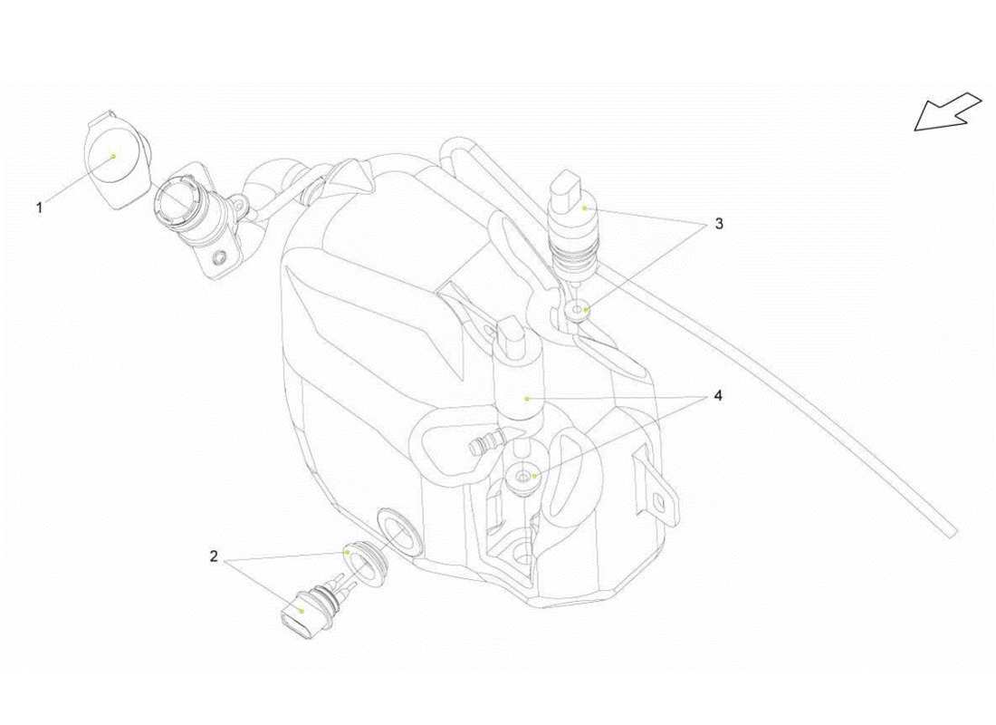 lamborghini gallardo lp570-4s perform assemblage du réservoir de rondelle schéma des pièces
