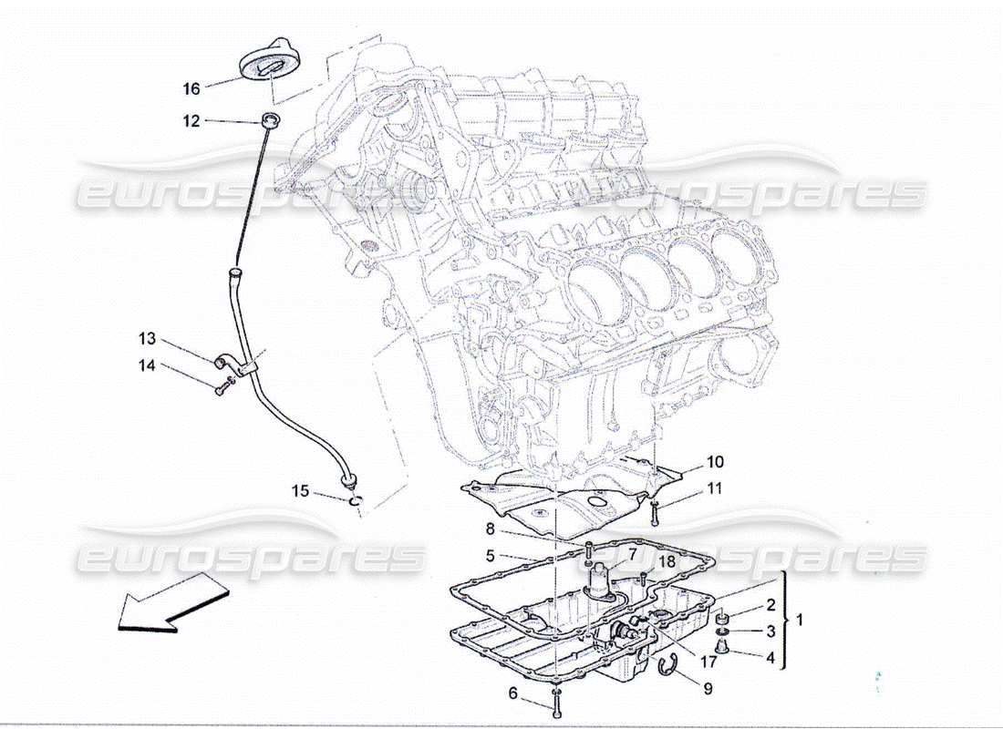 maserati qtp. (2010) 4.2 système de lubrification : schéma des circuits et des pièces de collecte