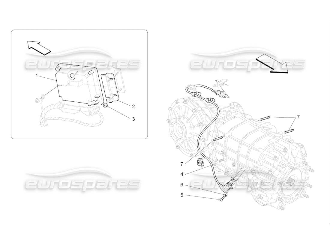 maserati qtp. (2006) 4.2 f1 commande électronique (boîte de vitesses) schéma des pièces