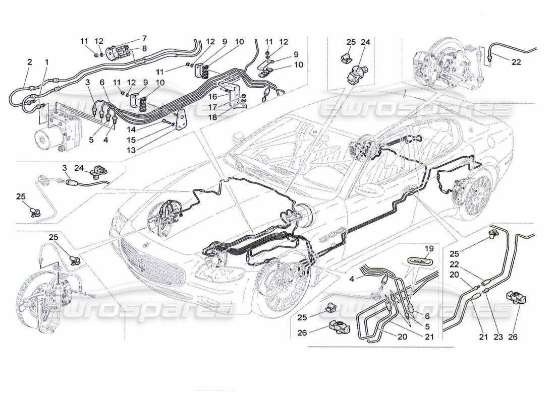maserati qtp. (2010) 4.7 lignes schéma des pièces