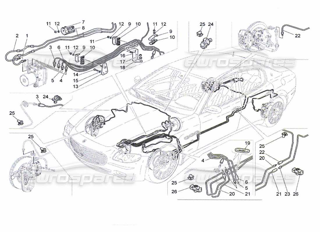 maserati qtp. (2010) 4.7 lignes diagramme de pièce