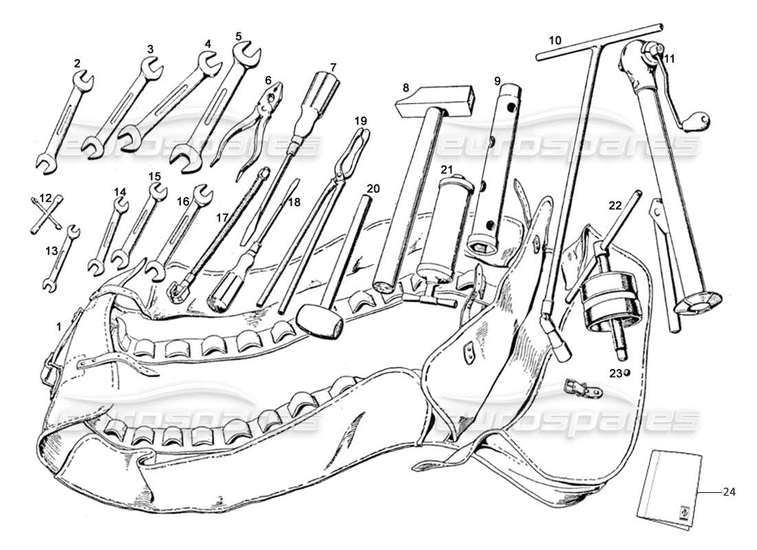 ferrari 250 gte (1957) outils normaux schéma des pièces