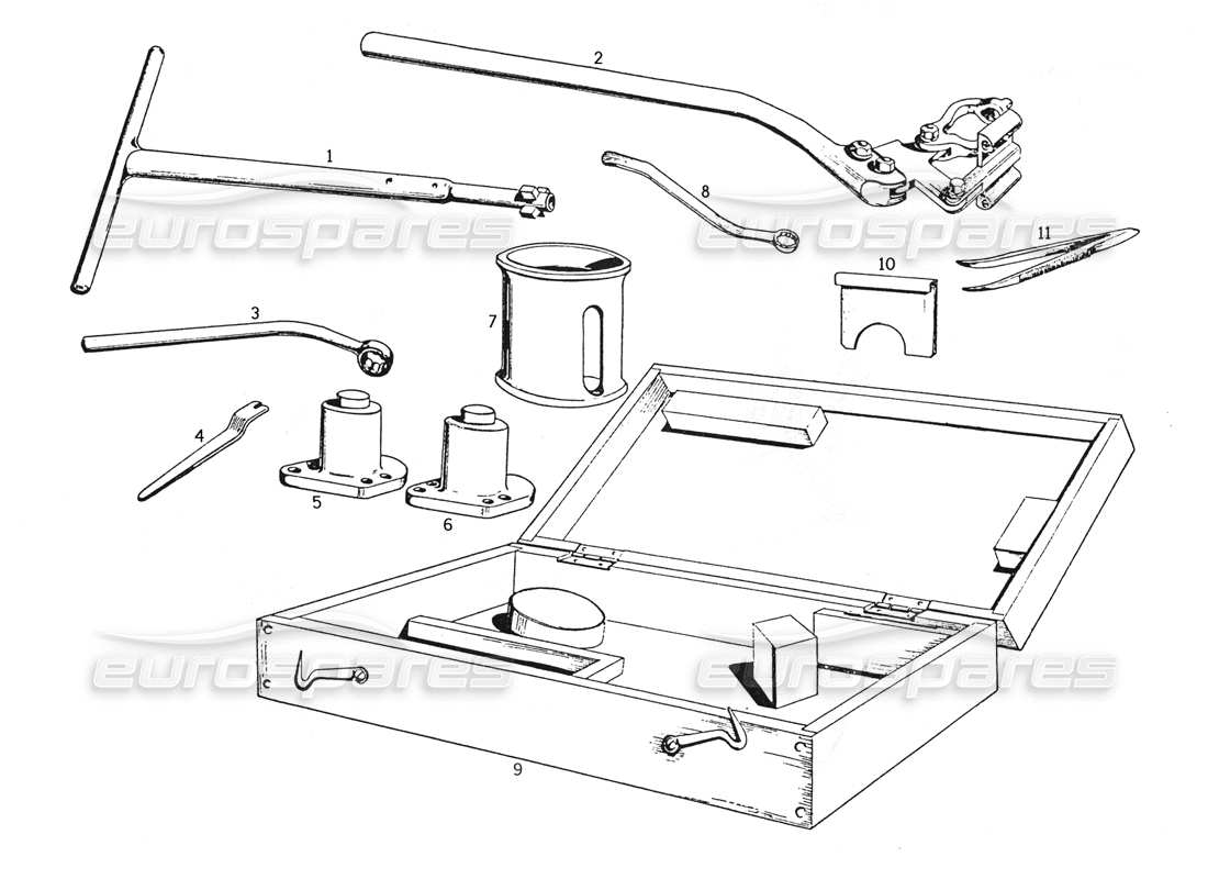 ferrari 250 gte (1957) outils moteur schéma des pièces