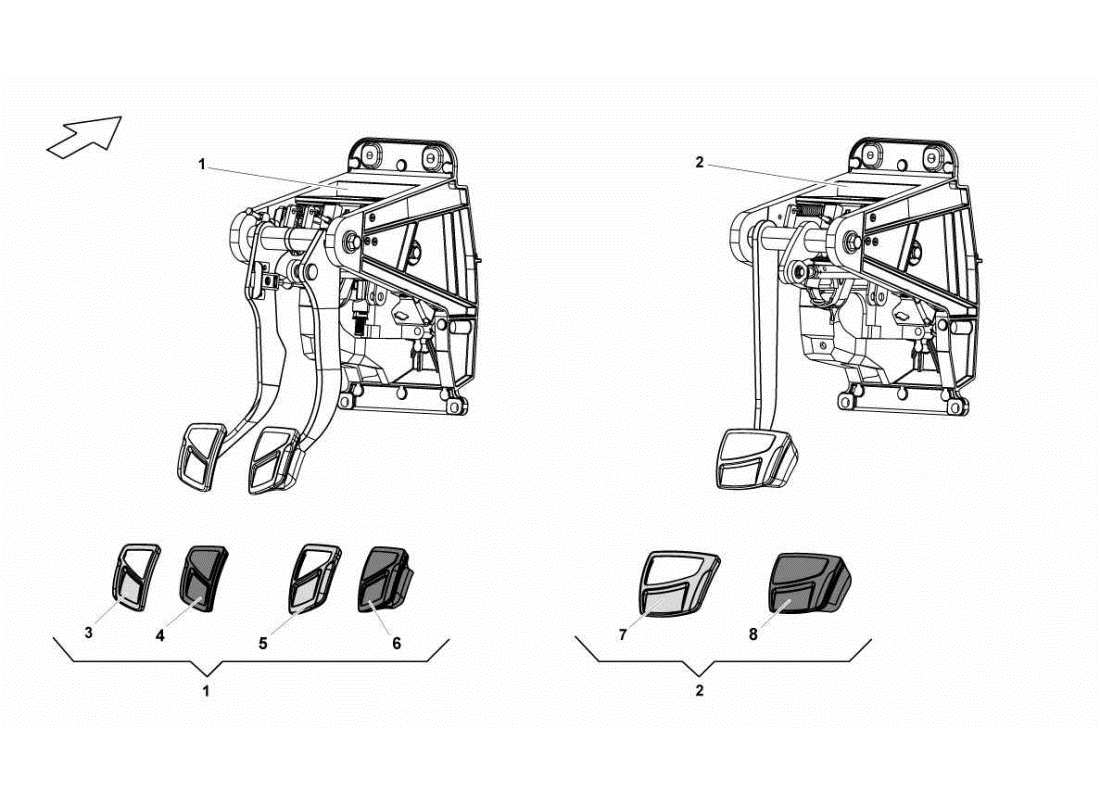 lamborghini gallardo sts ii sc assemblage du pédalier schéma des pièces