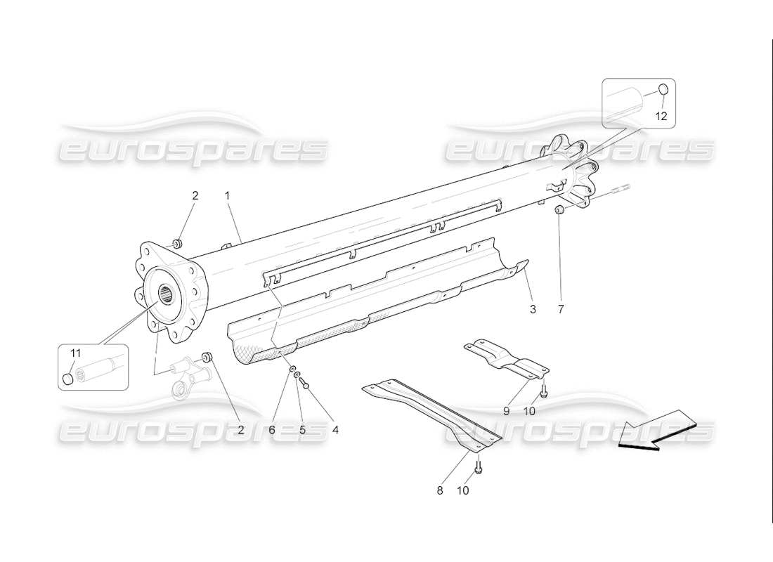 maserati qtp. (2006) 4.2 f1 tuyau de transmission schéma des pièces