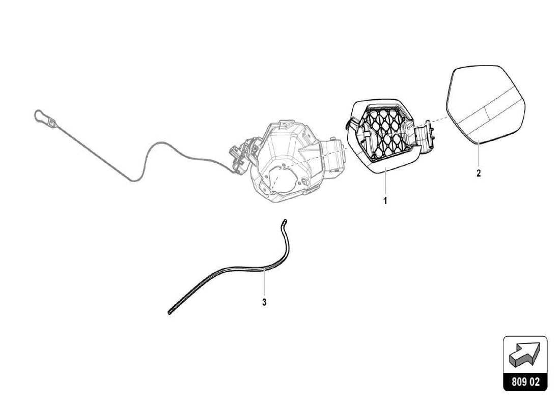 lamborghini centenario spider trappe de remplissage de carburant schéma des pièces