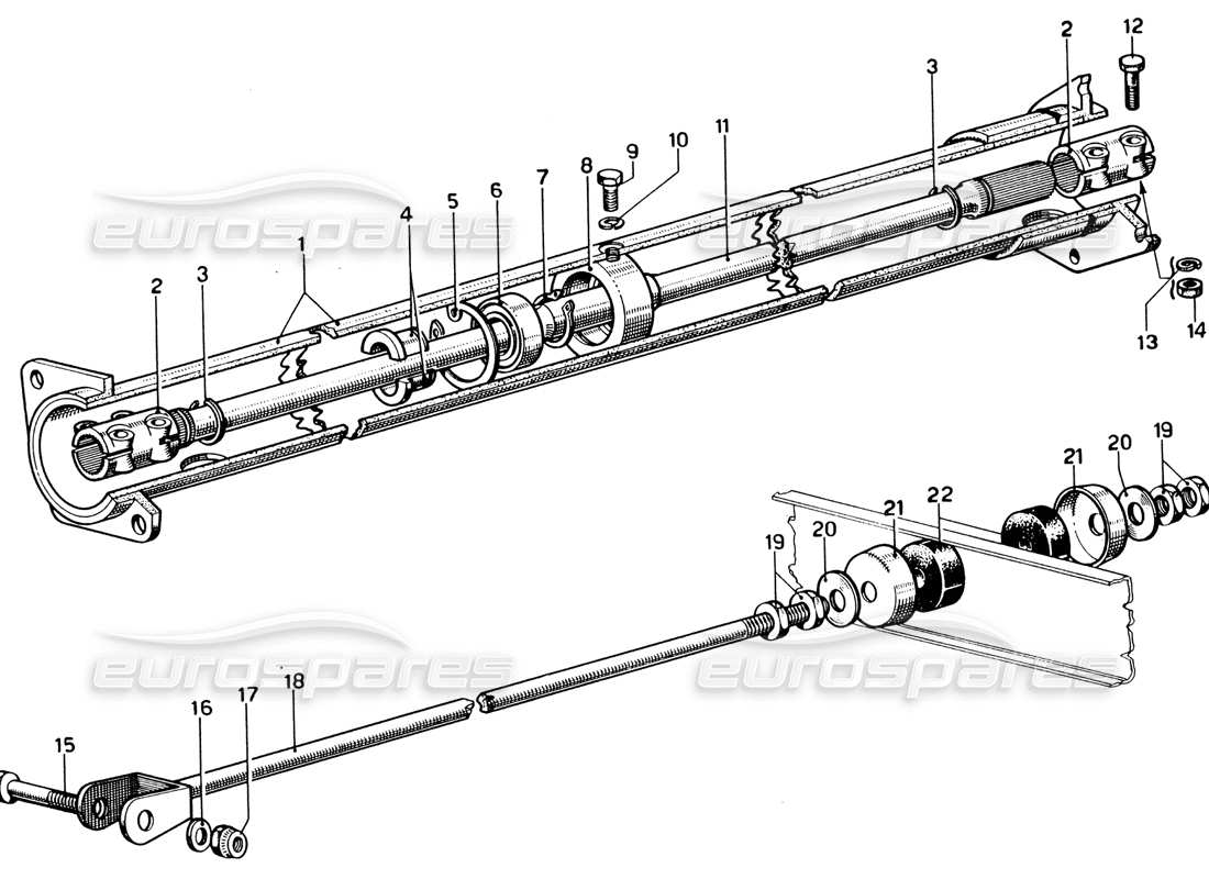 ferrari 330 gtc coupe arbre de transmission schéma des pièces