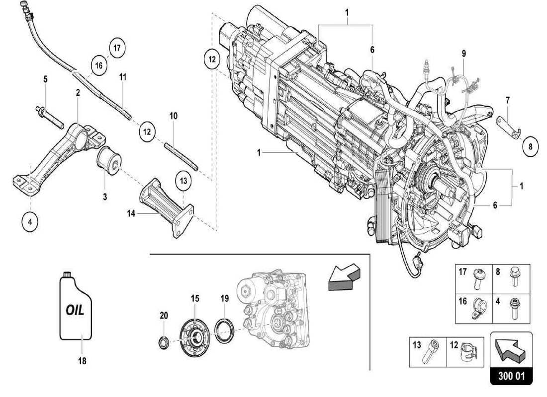 lamborghini centenario spider boîte de vitesses automatique de vitesse schéma des pièces