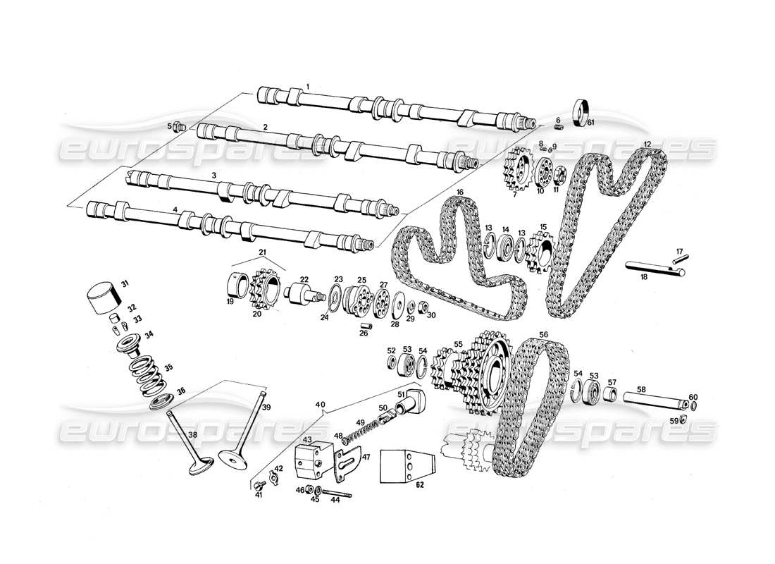 maserati qtp.v8 4.9 (s3) 1979 horaire schéma des pièces