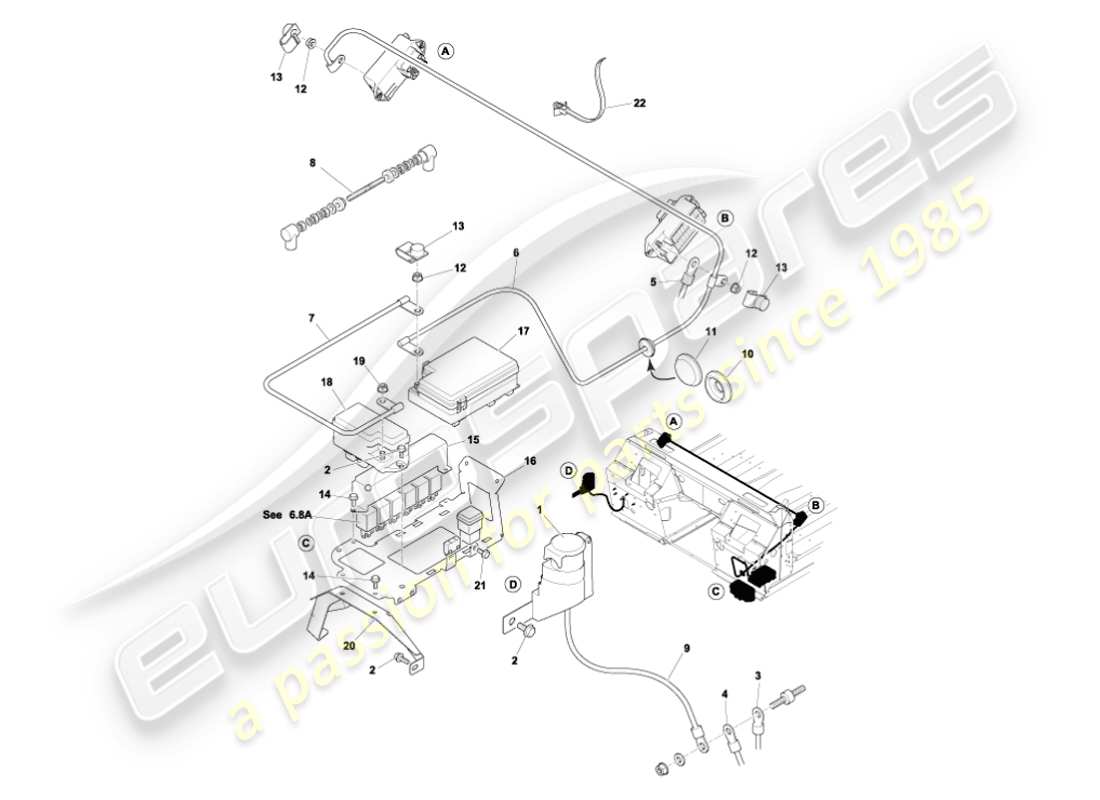 schéma de pièce contenant le numéro de pièce 1r12-372680-ac