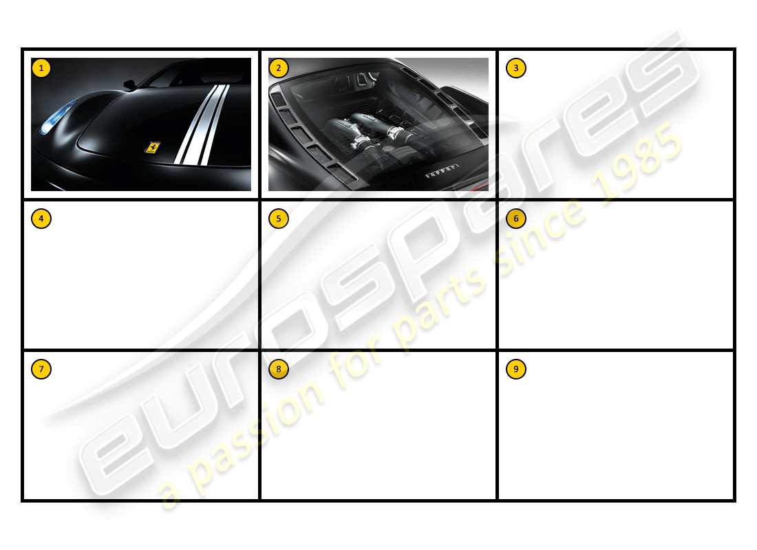 ferrari f430 coupe (accessories) extérieur - diagramme des parties du corps