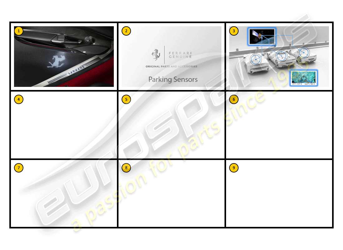 un schéma de pièces du catalogue de pièces ferrari f430 spider (accessories)