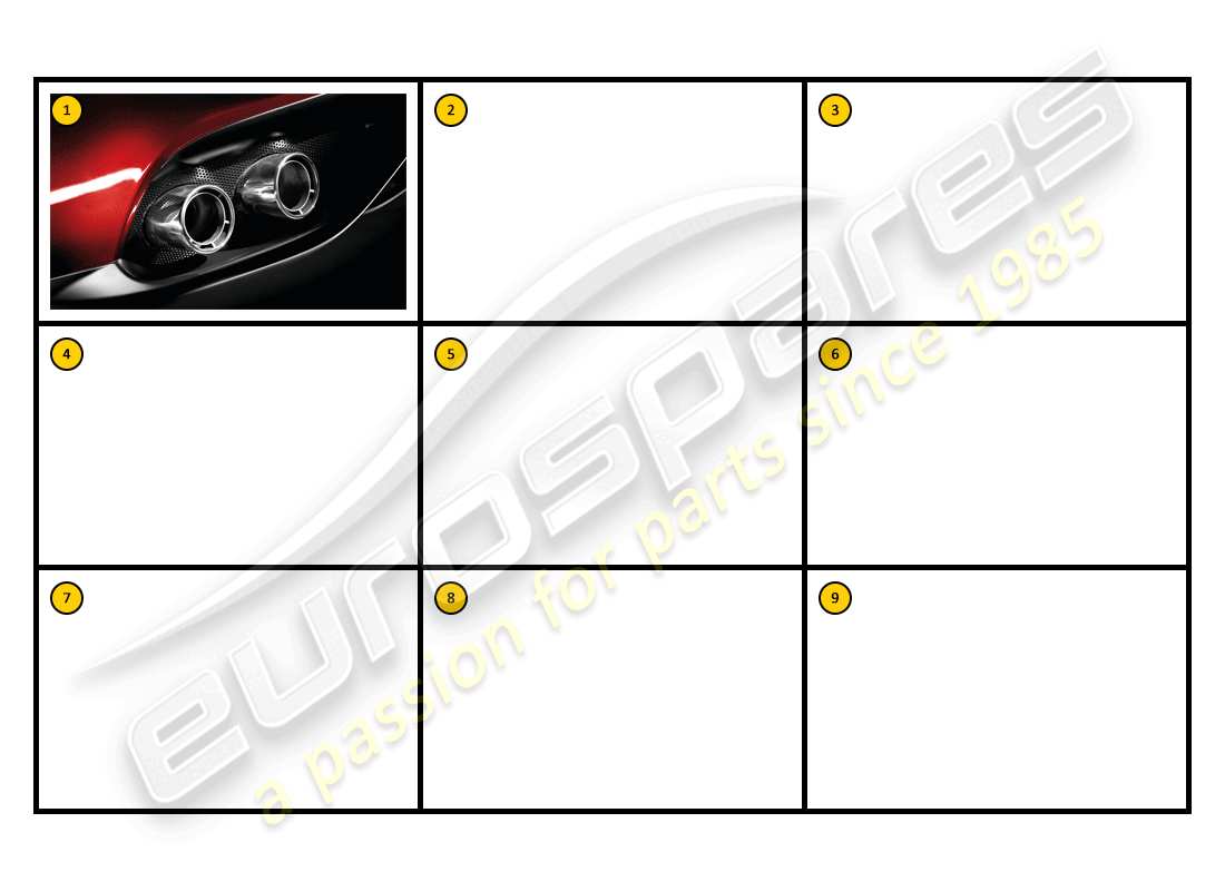 ferrari ff (accessories) extérieur - schéma des pièces d'échappement