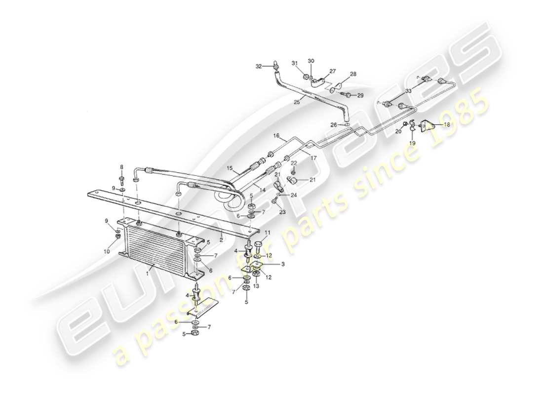 aston martin v8 virage (2000) transmission automatique, refroidissement de la boîte de vitesses, jusqu'à environ vin 60042 diagramme de pièce