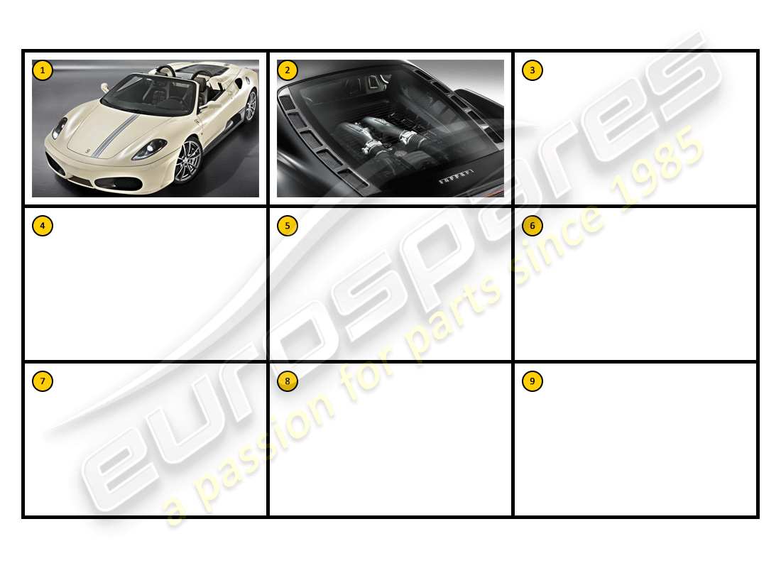 ferrari f430 spider (accessories) exterior - body part diagram