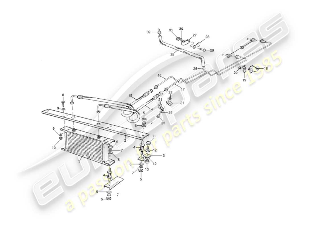 aston martin v8 virage (1999) transmission automatique, refroidissement de la boîte de vitesses, jusqu'à environ vin 60042 diagramme de pièce