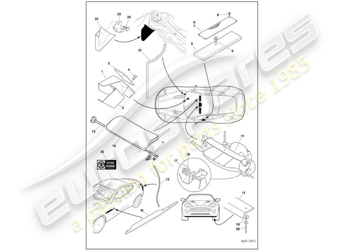 schéma de pièce contenant le numéro de pièce 1r12-831392-af