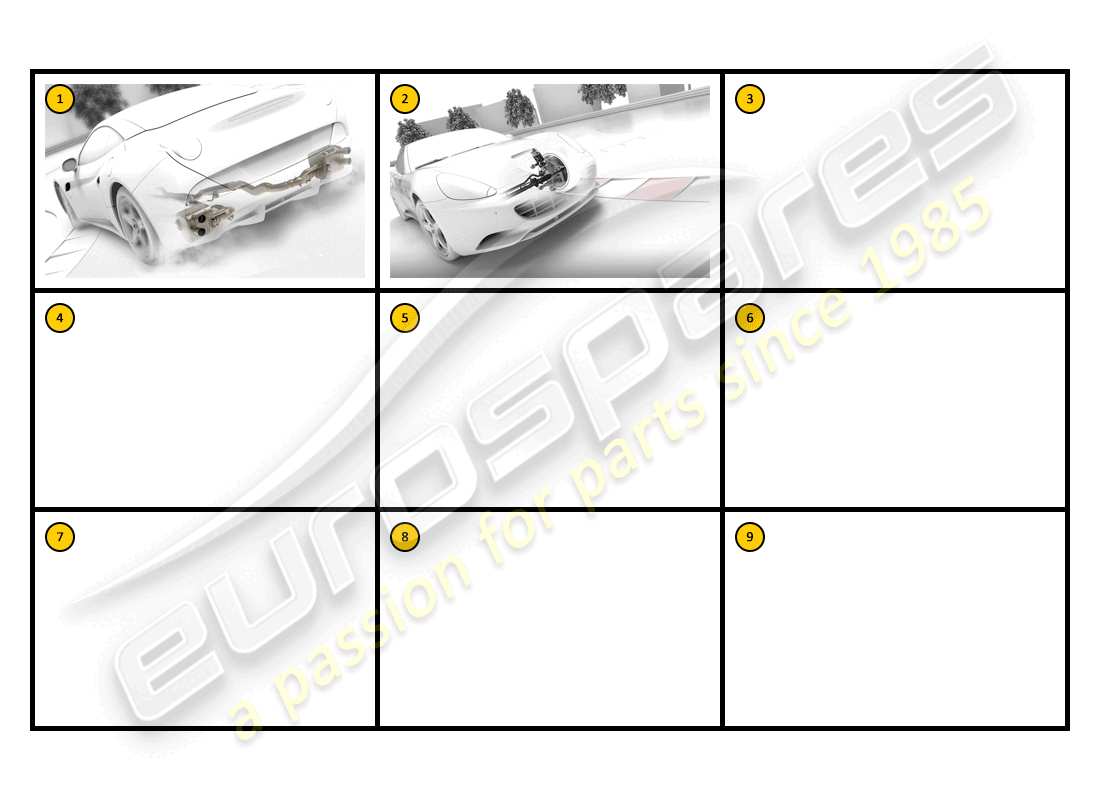 ferrari california (accessories) racing - diagramme des pièces de performance