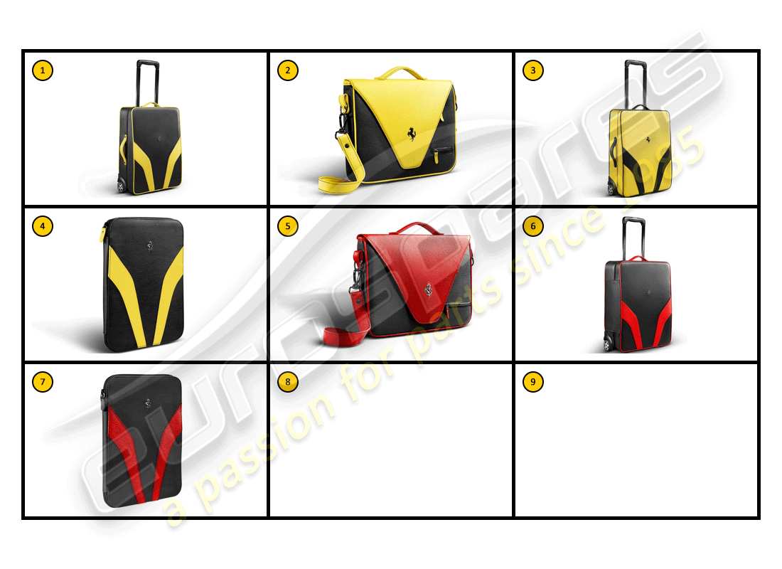 ferrari ff (accessories) équipement - schéma des pièces carfit pour bagages